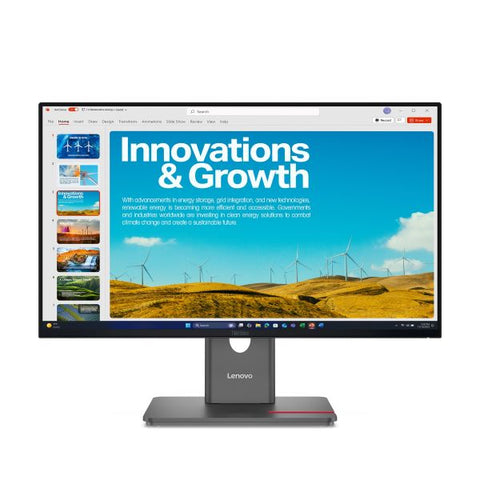Lenovo ThinkVision P24QD-40 24" Class WQHD LED Monitor - 16:9 - Eclipse Black