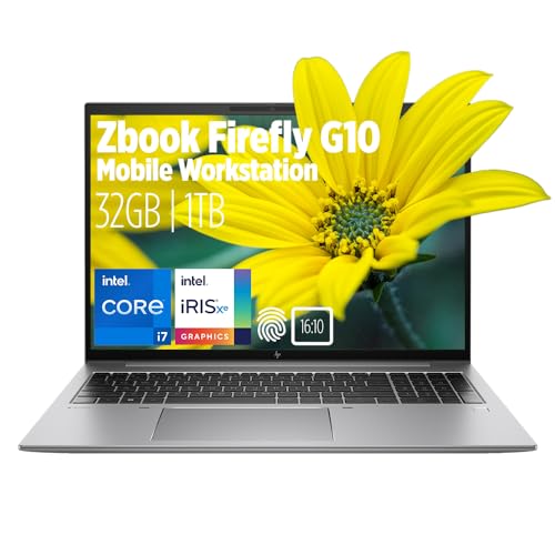 hp ZBook Firefly G10 Mobile Workstation 16.0" IPS FHD+WVA (13th Gen 10-Core Intel i7-1360P, 32GB DDR5, 1TB SSD, Intel Iris XE, Backlit KB, FP Reader, 2 Thunderbolt 4, Win 11 Pro) w/Majool Deskpad