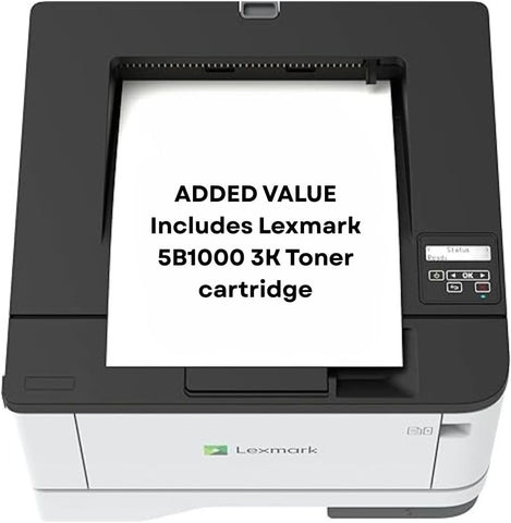 Lexmark MS331dn Black and White Laser Printer, with Ethernet & Automatic Two-Sided Printing, Office Printer (3-Series)(29S0000) Bundle with55B1000 Black 3K Yield Toner Cartridge