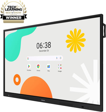 Samsung 65" Interactive Display Touch Screen Whiteboard WAF Series, Compatible with Android™ Devices, EDLA Certified, OPS Slot, Smart Wireless Sharing, LH65WAFWLGCXZA, 3,840 x 2,160 (Landscape)