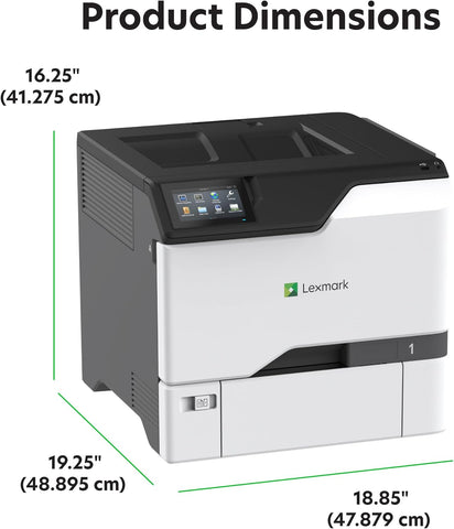 Lexmark CS735de Color Laser Printer, Wireless connectivity, Intelligent Storage Drive Available, Ethernet, Energy Star, 4.3-inch Color Touch Screen and Print Resolution at 1200 x 1200 dpi.(47C9100)
