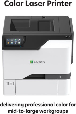 Lexmark CS735de Color Laser Printer, Wireless connectivity, Intelligent Storage Drive Available, Ethernet, Energy Star, 4.3-inch Color Touch Screen and Print Resolution at 1200 x 1200 dpi.(47C9100)
