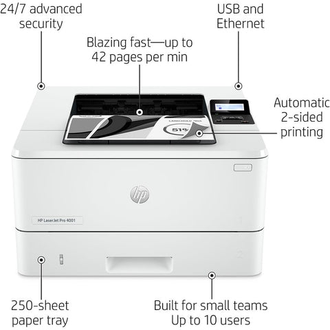 HP LaserJet Pro 4001dn Printer (2Z600F#BGJ)