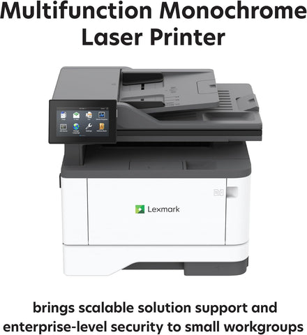 Lexmark MX432adwe Monochrome Laser Printer, Integrated Duplex, Recommended Monthly Page Volume: 800-8,000 Pages, Print Speed: Up to 42 ppm (29S8100)
