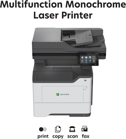 Lexmark MX532adwe Monochrome Laser All-in-One Printer, Integrated Duplex, Energy Star, 4.3-inch Color Touch Screen, Print Speed: Up to 46 ppm, Rec. Monthly Page Volume: 2,000-15,000 Pages(38S0820)