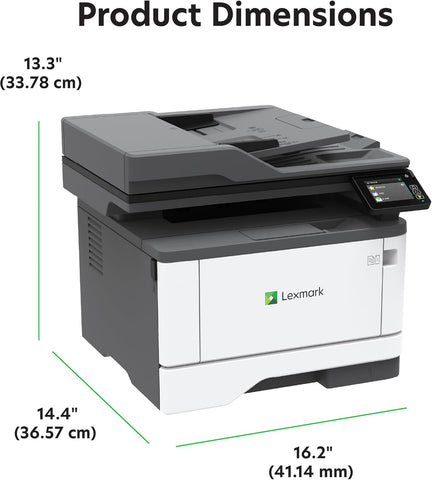 Lexmark MX331adn Black and White All-in-One Printer with Touchscreen, Laser Device with Optional Wireless Connection, Duplex Printing and Analogue Fax (3-Series) (29S0150)