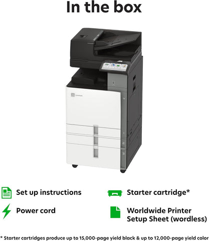 Lexmark CX963xse Color A3 Multifunction Printer, You get reassuring Versatility, Exceptional Sustainability, and Surprising Simplicity from Such Sophisticated Technology(20L8550)
