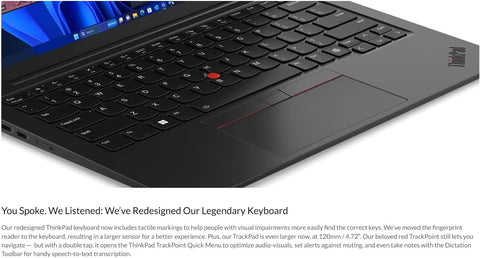 Lenovo Gen 12 ThinkPad X1 Carbon Laptop with Intel Ultra 7 155U Processor, 14" WUXGA 100% sRGB Non-Touch Display, 32GB 6400MHz RAM, 1TB Gen4 Performance SSD, FHD+ IR+ RGB Camera, and Windows 11 Pro