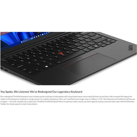 Lenovo Gen 12 ThinkPad X1 Carbon Laptop with Intel Ultra 7 155U Processor, 14" WUXGA 100% sRGB Touch Display, 32GB 6400MHz RAM, 1TB Gen4 Performance SSD, FHD+ IR+ RGB Camera, and Windows 11 Pro - 21KC00A7US