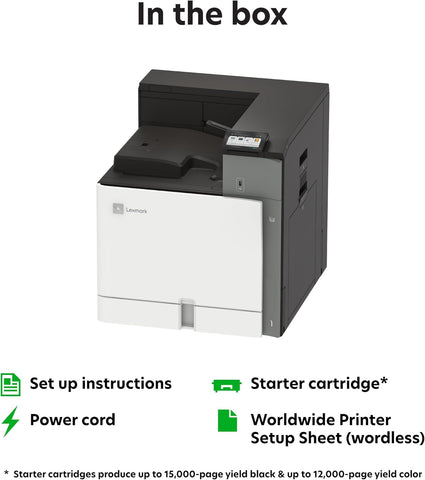 Lexmark CS963e Color Laser Printer with up to 55 Pages per Minute and intuitive navigateable 4.3-inch Color Touchscreen (20L8050)