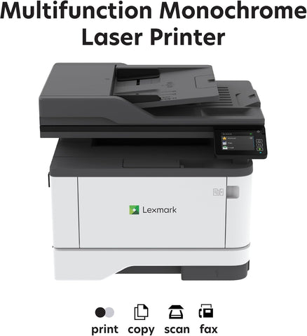 Lexmark MX331adn Black and White All-in-One Printer with Touchscreen, Laser Device with Optional Wireless Connection, Duplex Printing and Analogue Fax (3-Series) (29S0150)