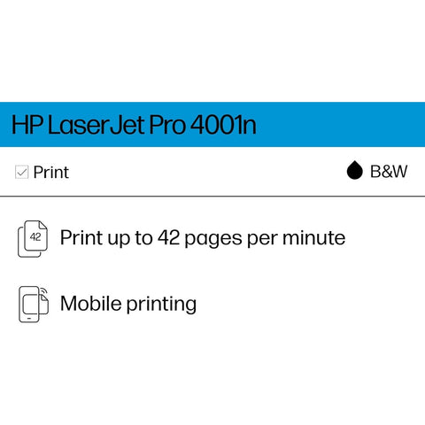 HP LaserJet Pro 4001n Printer (2Z99F#BGJ)