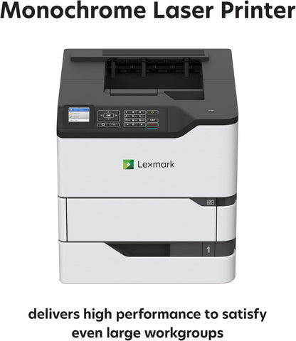 Lexmark MS825dn Monochrome Laser Duplex (2-Sided) Printing, Print Speed of up to 70 ppm and Recommended Monthly Volume of 5000-100000 Pages(50G0300)