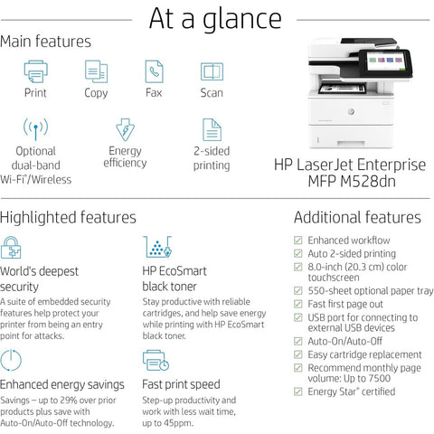 HP LaserJet Enterprise MFP M528dn (1PV64A#BGJ)