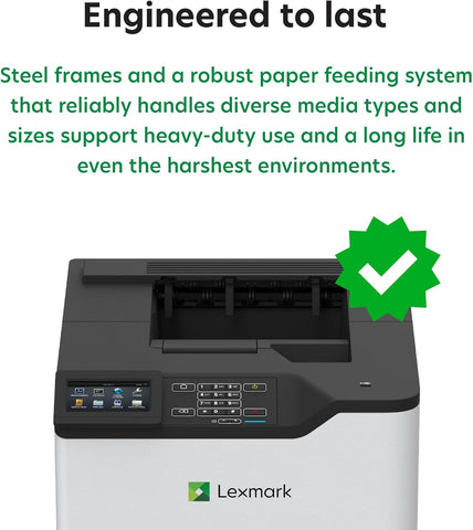 Lexmark MS826de Integrated Duplex, Monochrome Laser Printer, Monthly Page Volume: 5000-100000 Pages, 4.3-inch Color Touch Screen, 550-Sheet Output Bin, Print Speed: Up to 70 ppm(50G0310)