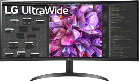 LG 34WQ60C-B.AUS 34" Curved UltraWide™ QHD IPS HDR 10 Monitor with Dual Controller & OnScreen Control