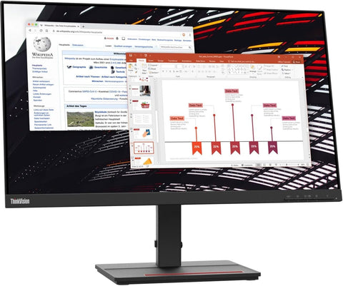 Lenovo ThinkVision S24e-20 23.8" Full HD WLED LCD Monitor - 16:9 - Raven Black