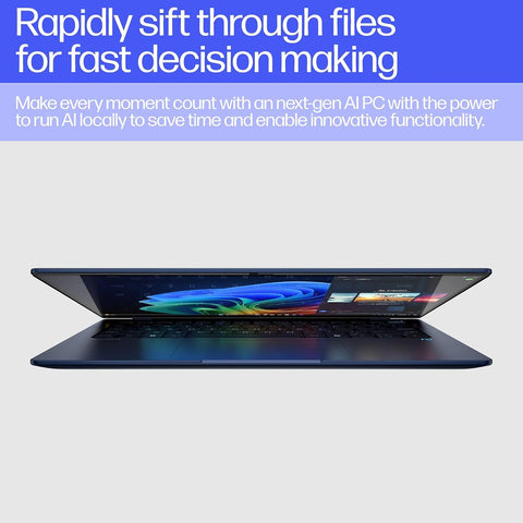 HP EliteBook Ultra G1q Notebook AI PC Qualcomm Snapdragon 16GB RAM 512GB SSD Qualcomm Adreno GPU Atmosphere Blue - Qualcomm Snapdragon X Elite X1E-78-100 (Up to 3.4 GHz, 12 cores) - 2.2K (2240 x 1400)