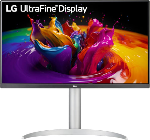 LG 27UP850-W Monitor 27” UHD (3840 x 2160) IPS Display, VESA DisplayHDR 400, DCI-P3 95% Color Gamut, USB-C,3-Side Virtually Borderless Display, Height/Pivot/Tilt Adjustable Stand - Silver
