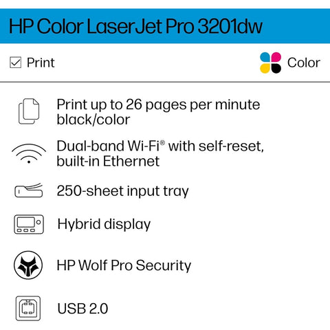 HP Color LaserJet Pro 3201dw Printer (499Q9F#BGJ)