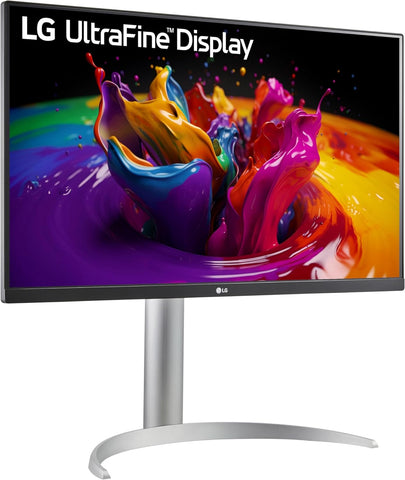 LG 27UP850-W Monitor 27” UHD (3840 x 2160) IPS Display, VESA DisplayHDR 400, DCI-P3 95% Color Gamut, USB-C,3-Side Virtually Borderless Display, Height/Pivot/Tilt Adjustable Stand - Silver