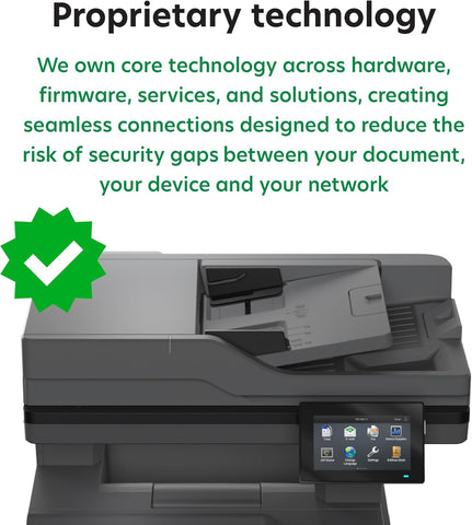 Lexmark MX532adwe Monochrome Laser All-in-One Printer, Integrated Duplex, Energy Star, 4.3-inch Color Touch Screen, Print Speed: Up to 46 ppm, Rec. Monthly Page Volume: 2,000-15,000 Pages(38S0820)