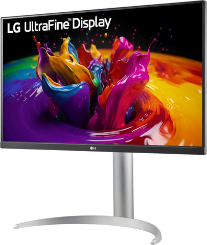 LG 27UP850-W Monitor 27” UHD (3840 x 2160) IPS Display, VESA DisplayHDR 400, DCI-P3 95% Color Gamut, USB-C,3-Side Virtually Borderless Display, Height/Pivot/Tilt Adjustable Stand - Silver