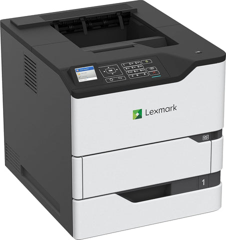 Lexmark MS821dn Monochrome Laser, Duplex (2-Sided) Printing: Integrated Duplex, 2.4-inch Color LCD Display, Print Speed: Up to 55 ppm, Recommended Monthly Page Volume: 3000-50000 Pages(50G0100)
