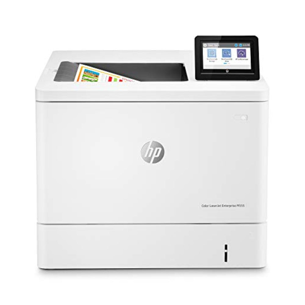 Refurbished - HP Color LaserJet Enterprise M555dn Duplex Printer (7ZU78AR),White