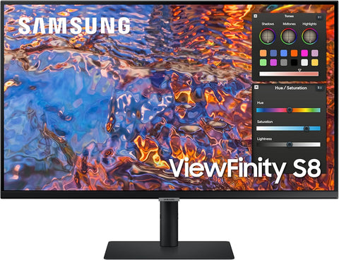 SAMSUNG 32-Inch ViewFinity S80PB Series UHD Monitor, DCI-P3 98%, VESA DisplayHDR 600, IPS Panel, Matte Display, USB-C, PIP/PBP, Intelligent Eye Care, LS32B806PXNXGO, 2023