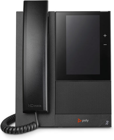 Plantronics CCX 505 Teams Edition Phone with Handset (Polycom) - Wi-Fi Enabled - 5' LCD Display - Integrated BT & USB Headset Ports-Works w/Teams (Certified)&More