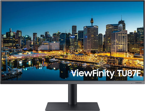 Samsung TU87F Series 32-Inch Viewfinity 4K UHD Pro Monitor, VA Panel, 60Hz, 5ms, HDR10, sRGB, HDMI, Dual 4K Display, Fully Adjustable Stand, Eye Saver Mode (LF32TU874VNXGO) Dark Blue Gray