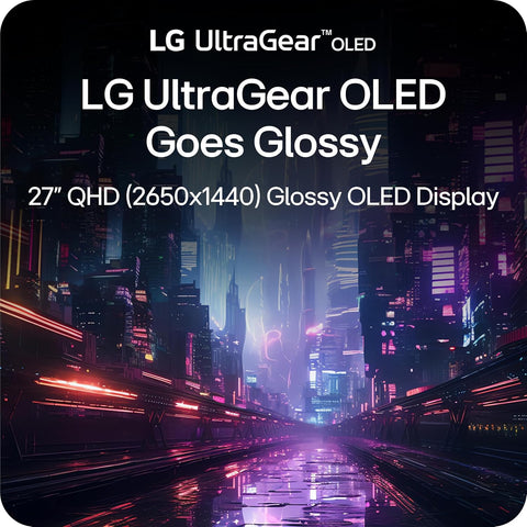 LG 27GX704A-B 27-inch Ultragear QHD (2650x1440) OLED Gaming Monitor 240Hz, 0.03ms, NVIDIA G-Sync Compatible, AMD FreeSync Premium Pro, VESA Display HDR TrueBlack400, HDMI 2.1, DisplayPort, Black