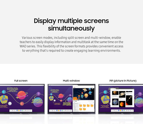 Samsung 86” WAD Interactive Display, EDLA Certification for Google Services Access, Multi-Touch Capabilities, Dual Pen Function, 3-in-1 USB-C Port, OPS Slot, LH86WADWLGCXZA