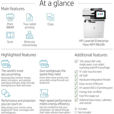 HP LaserJet Enterprise Flow MFP M634h (7PS95A#BGJ)