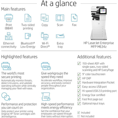HP LaserJet Enterprise MFP M634z (7PS96A#BGJ)