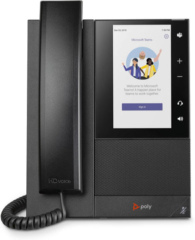 Plantronics CCX 505 Teams Edition Phone with Handset (Polycom) - Wi-Fi Enabled - 5' LCD Display - Integrated BT & USB Headset Ports-Works w/Teams (Certified)&More