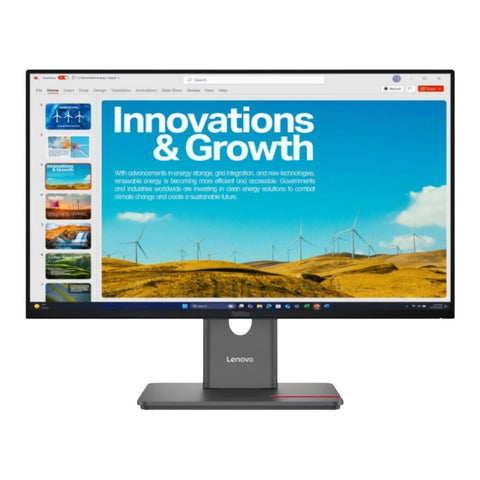 Lenovo ThinkVision P24QD-40 24 inch WQHD monitor, front view