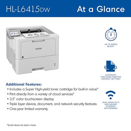 Brother Workhorse HL-L6415DW enterprise monochrome laser