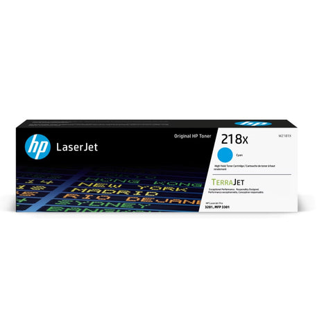 HP 218X High Yield Cyan Original LaserJet Toner Cartridge (W2181X)