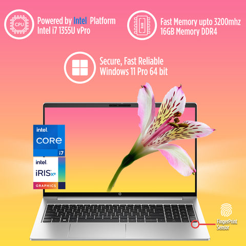 HP ProBook 450 G10 Business Laptop, 15.6" FHD Display Home & Business Notebook Laptop, Intel i7 1355U(10 Core),16 GB RAM, 512 GB SSD, Webcam, Backlit Keyboard, Wi-Fi 6, Win 11 Pro w/Sleeve