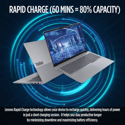 Lenovo ThinkBook 16 Gen 7 Business Laptop, 16" FHD+ Display, AMD Ryzen 5 7535HS (> i7-1355U), 32GB DDR5 RAM, 1TB SSD, KB Backlit, Webcam, Ethernet, Wi-Fi 6, Windows 11 Pro w/Copilot, MAJ DESKPAD