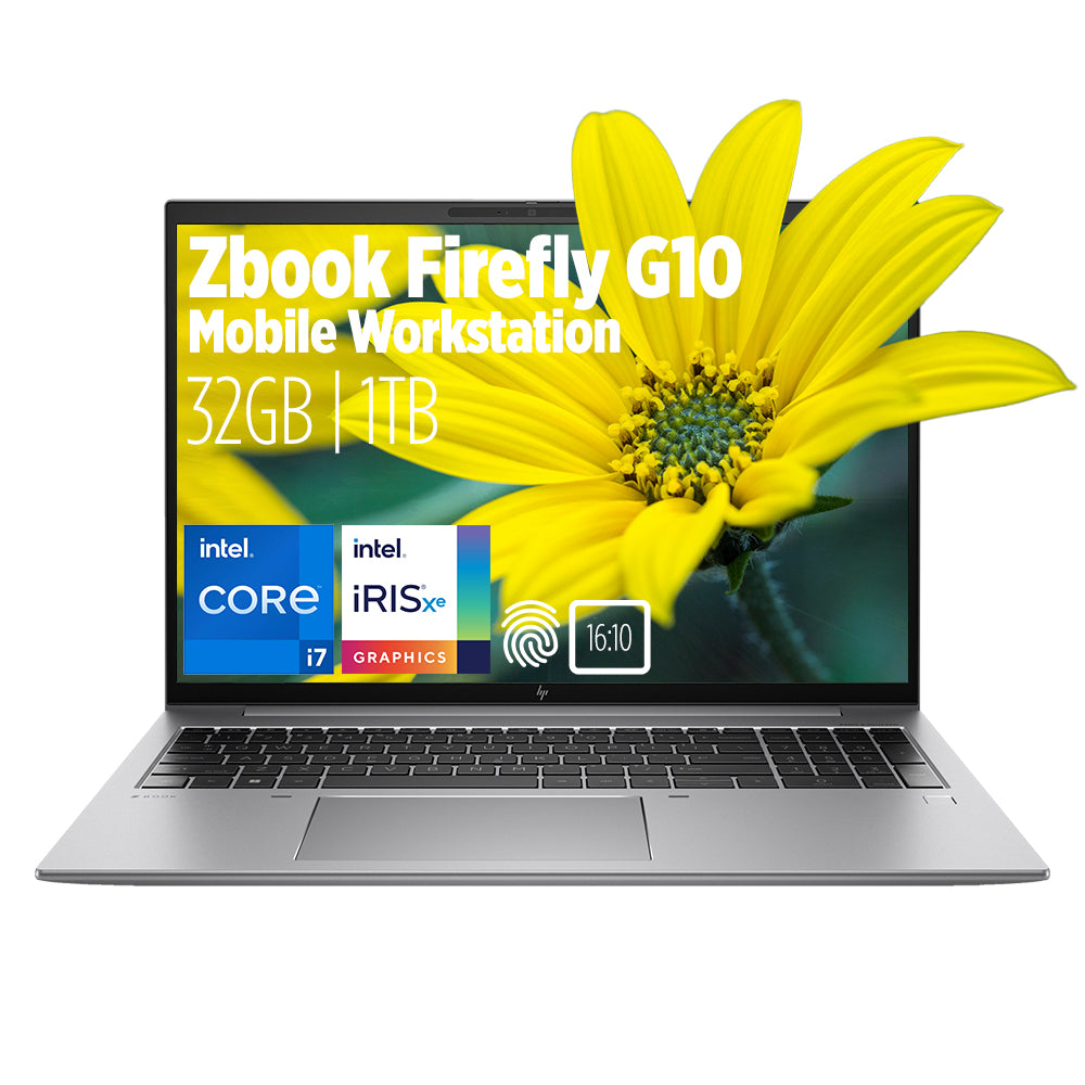 hp ZBook Firefly G10 Mobile Workstation 16.0" IPS FHD+WVA (13th Gen 10-Core Intel i7-1360P, 32GB DDR5, NVME SSD, Intel Iris XE, Backlit KB, FP Reader, 2 Thunderbolt 4, Win 11 Pro) w/Majool Deskpad