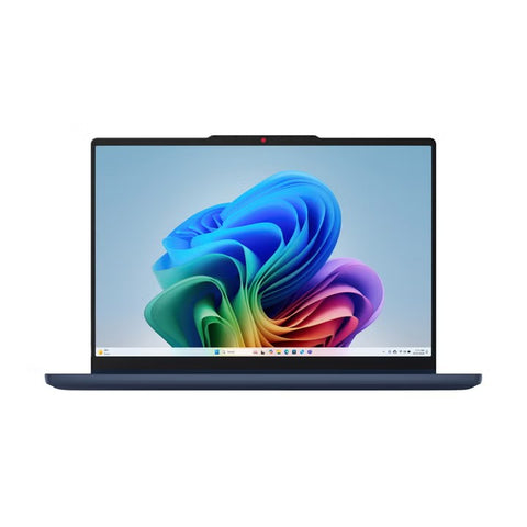 Lenovo IdeaPad 5 2-in-1 14 inch laptop open, front view of the WUXGA touchscreen in Cosmic Blue