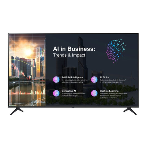LG 43PK640S0UB 43 inch commercial TV showing a business presentation