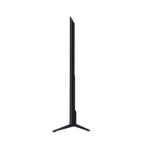 LG 43PK640S0UB side profile showing 2.29 inch depth and stand