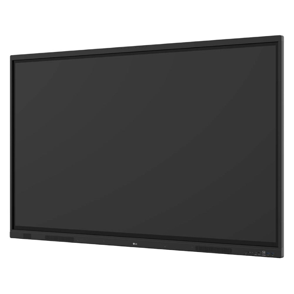 LG 86 inch CreateBoard 86TR3DQ-B interactive display, angled side view