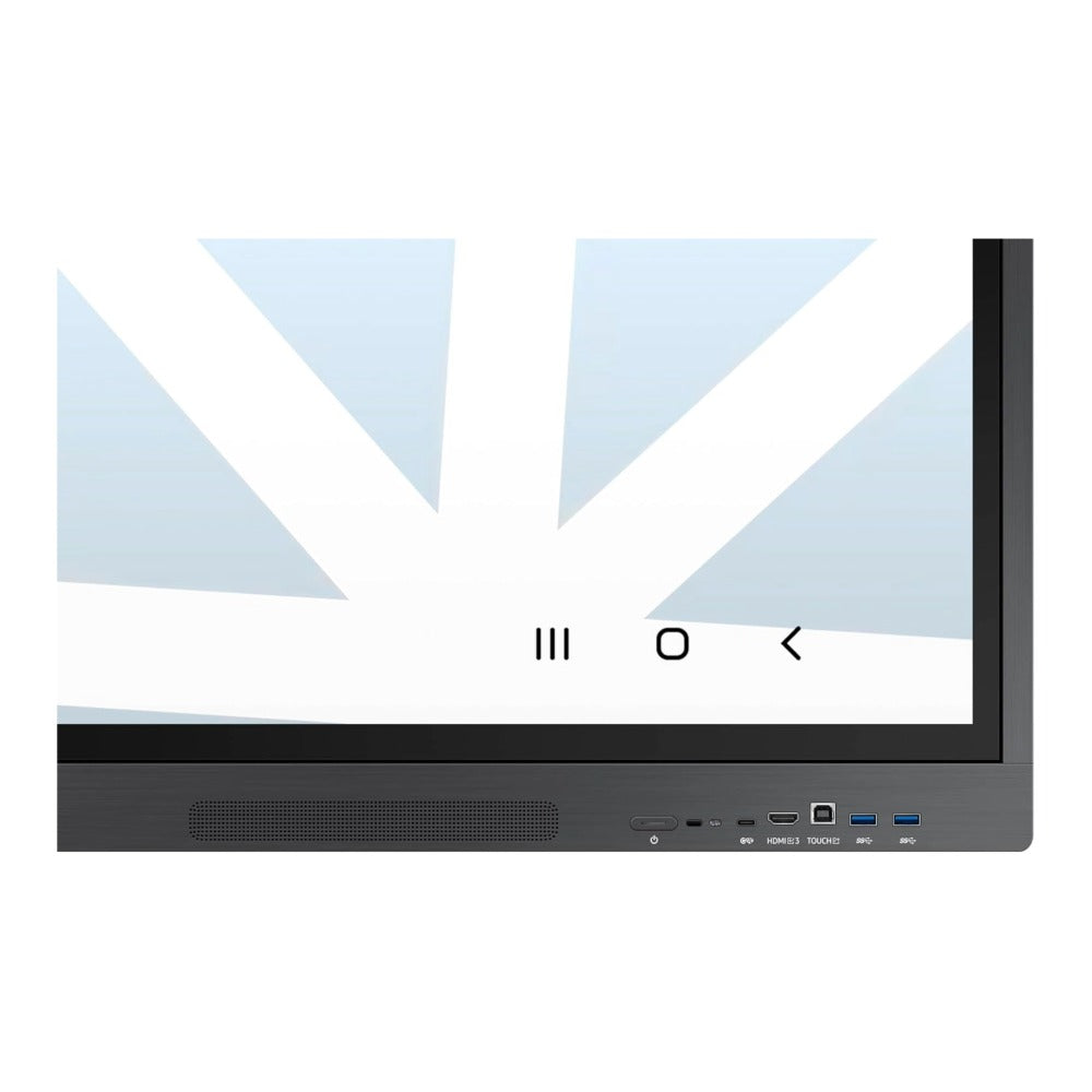 Samsung WAD interactive display front control buttons and sensor bar close up