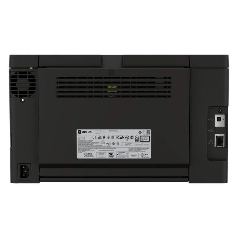 Rear of the Xerox C240 showing Ethernet and USB ports